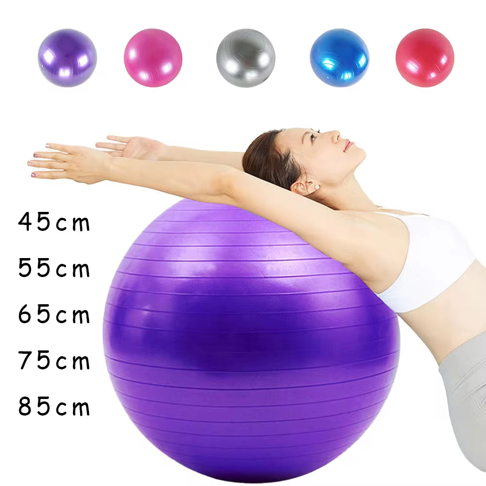 PVC Fitness Balls Yoga Ball Thickened Explosion-Proof Exercise Home Gym Pilates Equipment Balance Ball 45Cm/55Cm/65Cm/75Cm/85Cm